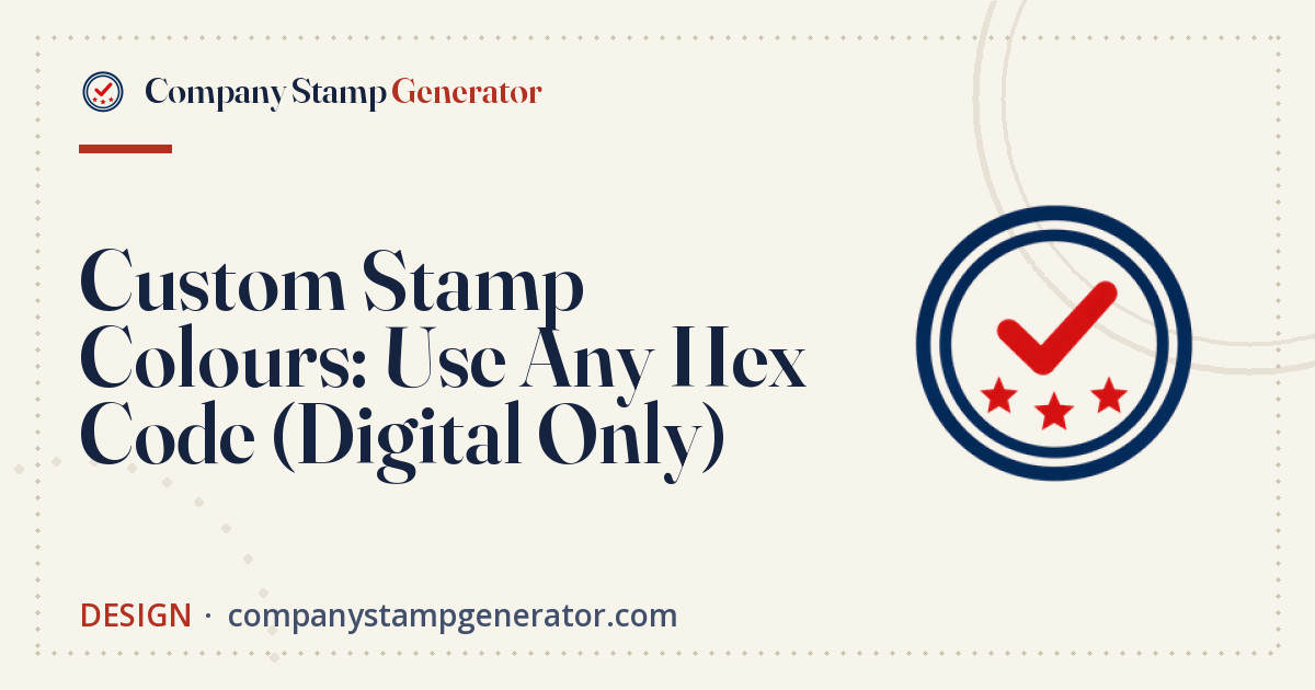 Custom Stamp Colours: Use Any Hex Code (Digital Only)